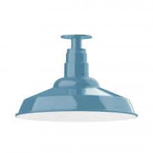 Montclair Light Works FMB184-54-L13 - 16" Warehouse shade, LED Flush Mount ceiling light, Light Blue