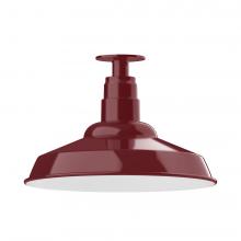 Montclair Light Works FMB184-55-L13 - 16" Warehouse shade, LED Flush Mount ceiling light, Barn Red