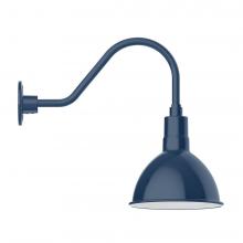 Montclair Light Works GNA115-50-B03-L12 - 10" Deep Bowl shade, LED Gooseneck Wall mount, decorative canopy cover, Navy