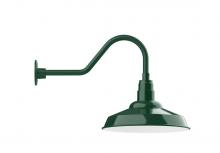 Montclair Light Works GNB184-42 - 16" Warehouse shade, gooseneck wall mount, Forest Green