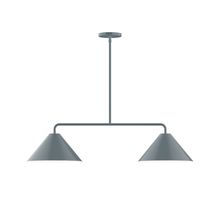 Montclair Light Works MSG422-40-L10 - 2-Light Axis Linear LED Pendant, Slate Gray