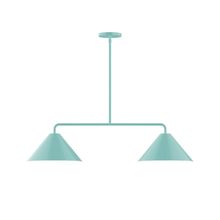 Montclair Light Works MSG422-48-L10 - 2-Light Axis Linear LED Pendant, Sea Green