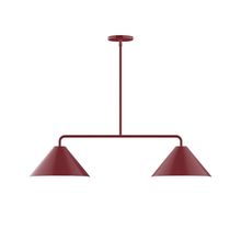 Montclair Light Works MSG422-55-L10 - 2-Light Axis Linear LED Pendant, Barn Red