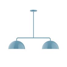 Montclair Light Works MSG432-54-L10 - 2-Light Axis Linear LED Pendant, Light Blue