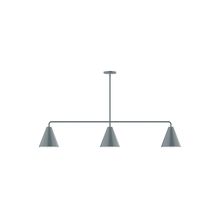 Montclair Light Works MSN420-40 - 3-Light Axis Linear Pendant (8" J-Series pack)