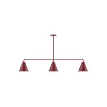 Montclair Light Works MSN420-55 - 3-Light Axis Linear Pendant (8" J-Series pack)