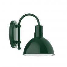 Montclair Light Works SCB114-42-L10 - 8" Deep Bowl shade, wall mount sconce, Forest Green