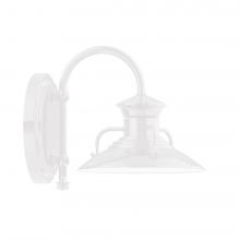 Montclair Light Works SCB140-44-L10 - 8" Homestead shade, wall mount sconce, White