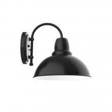 Montclair Light Works SCC106-41 - 12" Cafe shade, wall mount sconce, Black