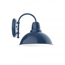 Montclair Light Works SCC106-50-G05 - 12" Cafe shade, wall mount sconce with clear glass and guard, Navy