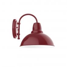 Montclair Light Works SCC106-55 - 12" Cafe shade, wall mount sconce, Barn Red