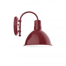 Montclair Light Works SCC115-55 - 10" Deep Bowl shade, wall mount sconce, Barn Red