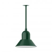 Montclair Light Works STA124-42-H24-L13 - 14" Prima, stem mount with canopy, Forest Green