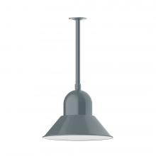 Montclair Light Works STB125-40-L13 - 16" Prima, stem mount with canopy, Slate Gray