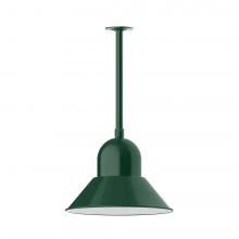 Montclair Light Works STB125-42-L13 - 16" Prima, stem mount with canopy, Forest Green