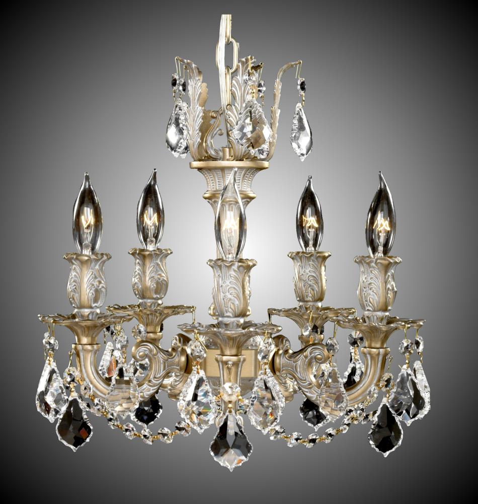Rosetta Collection 10 Light Large Brass & Crystal Chandelier