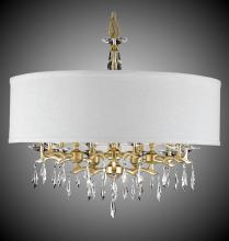 American Brass & Crystal CH5606-G-36G-ST-PG - 32 inch Kaya Drum Shade Chandelier