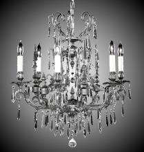 American Brass & Crystal CH7012-A-01G-PI - 6 Light Parisian Chandelier