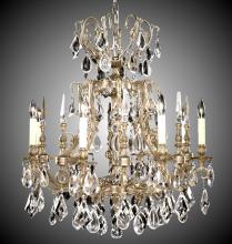 American Brass & Crystal CH7015-A-01G-PI - 10 Light Parisian Chandelier