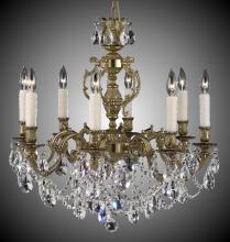 American Brass & Crystal CH9542-A-01G-PI - 8 Light Rosetta Chandelier