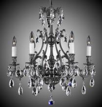 American Brass & Crystal CH9631-O-21S-ST - 6 Light Chateau Chandelier