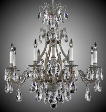 American Brass & Crystal CH9633-A-03G-ST - 8 Light Chateau Chandelier