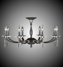 American Brass & Crystal FM5336-SP-38G-ST - 8 Light Kensington Flush Mount