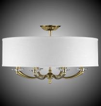 American Brass & Crystal FM5437-37G-38G-ST-GL - 32 inch Kensington Drum Shade Flush Mount