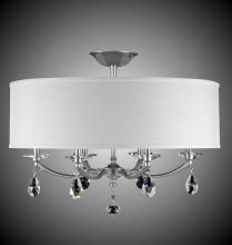 American Brass & Crystal FM5496-O-38G-ST-HL - 28 inch Kensington Empire Drum Shade Flush Mount