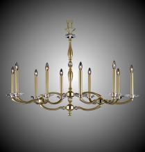 American Brass & Crystal IL5347-35S-ST - 10 Light Kensington Island Light Larger