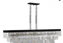 American Brass & Crystal il8305-p-35s - valencia linear chandlelier