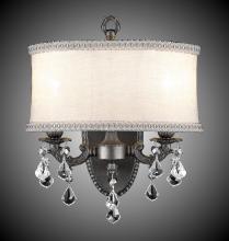 American Brass & Crystal WS6532-A-04G-PI-GL - 2 Light Llydia Wall Sconce