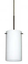 Besa Lighting 1BC-440407-BR - Besa Stilo 7 Pendant Bronze Opal Matte 1x50W Candelabra