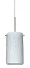 Besa Lighting 1BT-440419-MED-SN - Besa Stilo 7 Pendant Satin Nickel Carrera 1x40W B10 Med