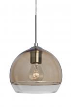 Besa Lighting 1JC-ALLY8SM-SN - Besa, Ally 8 Cord Pendant, Smoke/Clear, Satin Nickel Finish, 1x60W Medium Base