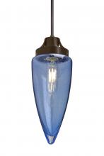 Besa Lighting 1JC-SULUBL-EDIL-BR - Besa, Sulu Cord Pendant, Blue Bubble, Bronze Finish, 1x4W LED Filament