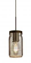 Besa Lighting 1JT-MILO4SM-EDIL-BR - Besa Pendant Milo 4 Bronze Smoke 1x5W LED Filament