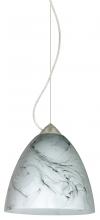 Besa Lighting 1KX-4470MG-SN - Besa Vila Cable Pendant Satin Nickel Marble Grigio 1x60W Medium Base