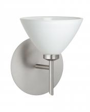 Besa Lighting 1SW-174307-LED-SN - Besa Wall Domi Satin Nickel White 1x5W LED