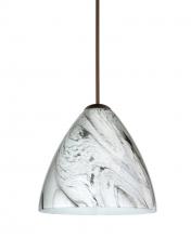 Besa Lighting 1XC-1779MG-LED-BR - Besa Pendant Mia Bronze Marble Grigio 1x5W LED