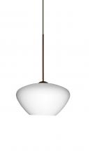 Besa Lighting 1XC-541007-BR - Besa Pendant Peri Bronze Opal Matte 1x50W Halogen