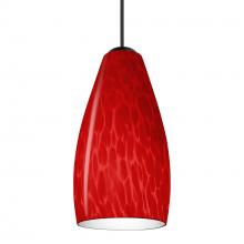 Besa Lighting 1XC-7198RC-BK - Besa, Karli Cord Pendant, Red Cloud, Black Finish, 1x50W MAX GY6.35 Base