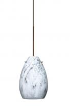 Besa Lighting 1XT-1713MG-BR - Besa Pendant Pera 6 Bronze Marble Grigio 1x50W Halogen