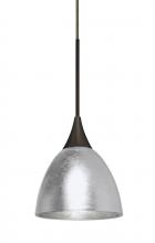 Besa Lighting 1XT-1758SF-LED-BR - Besa Divi Pendant, Silver Foil, Bronze, 1x9W LED