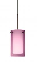 Besa Lighting 1XT-A44007-LED-BR - Besa Pendant Pahu 4 Bronze Transparent Amethyst/Opal 1x5W LED