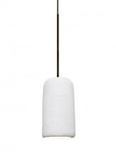 Besa Lighting 1XT-GLIDEWH-LED-BR - Besa Glide Cord Pendant, White, Bronze Finish, 1x2W LED