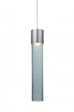 Besa Lighting 1XT-WAND12BL-LED-SN - Besa, Wanda 12 Cord Pendant, Blue Bubble, Satin Nickel Finish, 1x3W LED