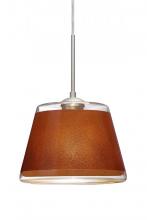 Besa Lighting 1JC-PIC9TN-SN - Besa Pendant Pica 9 Satin Nickel Tan Sand 1x75W A19