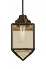 Besa Lighting 1JT-BRAVOBR-BR - Besa, Bravo Cord Pendant, Bronze/Gold Bubble, Bronze Finish, 1x60W Medium Base