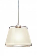 Besa Lighting 1JT-PIC9WH-LED-SN - Besa Pendant Pica 9 Satin Nickel White Sand 1x9W LED